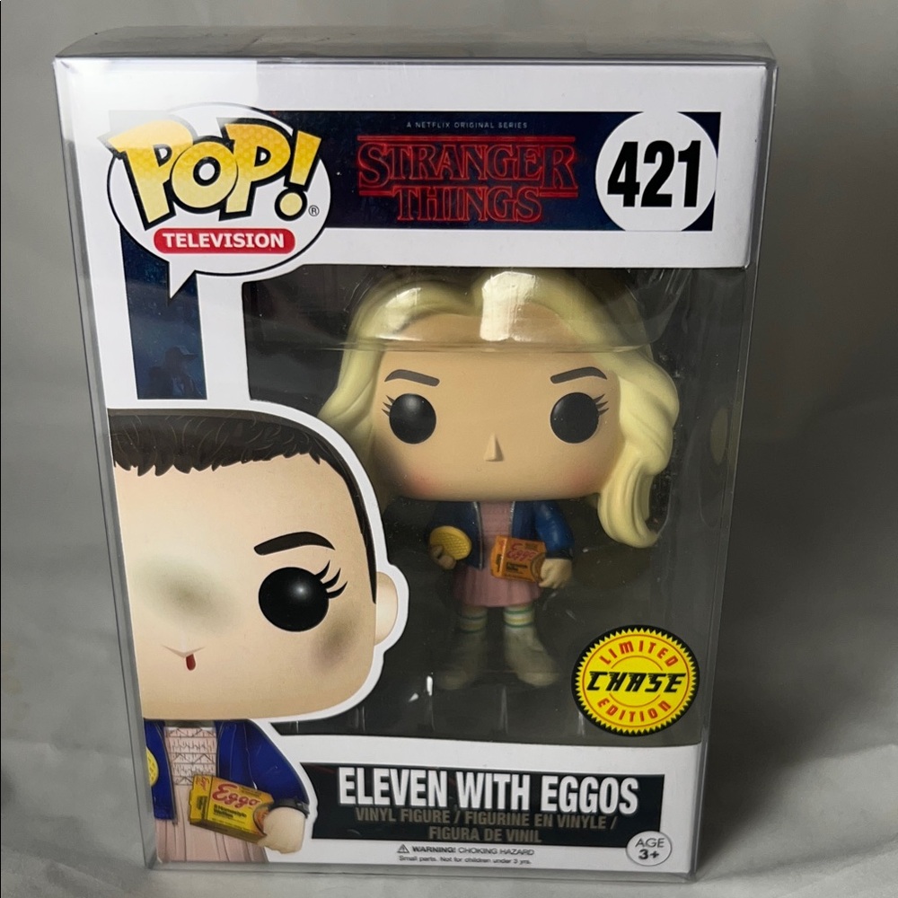 Funko Pop Stranger Things Eleven with Eggos 421 Chase variant blonde wig